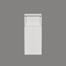 Spodní díl k orámování - tvrdý plast ProFoam® (Polyuretan), základní bílý nátěr (přetíratelný), 252 x 95 x 30 mm