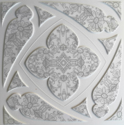 Stropní kazety moderní design - DAISY ŠEDÁ , 495 x 495 x 3 mm