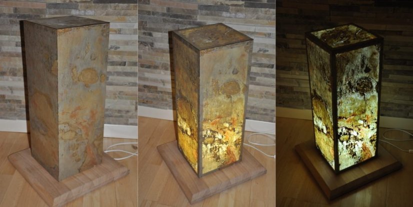 Kamenná dýha - Indian Autumn - transparentní, 1220 x 610 x 3 mm