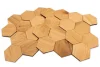 HEXAGON, DUB, 300 x 300 mm na samolepiacom podklade