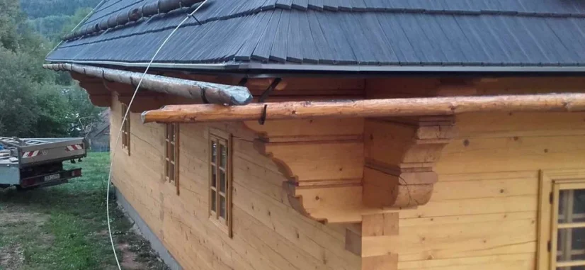 Drevený ručne dlabaný žľab - Dĺžka (mm): 5000 mm