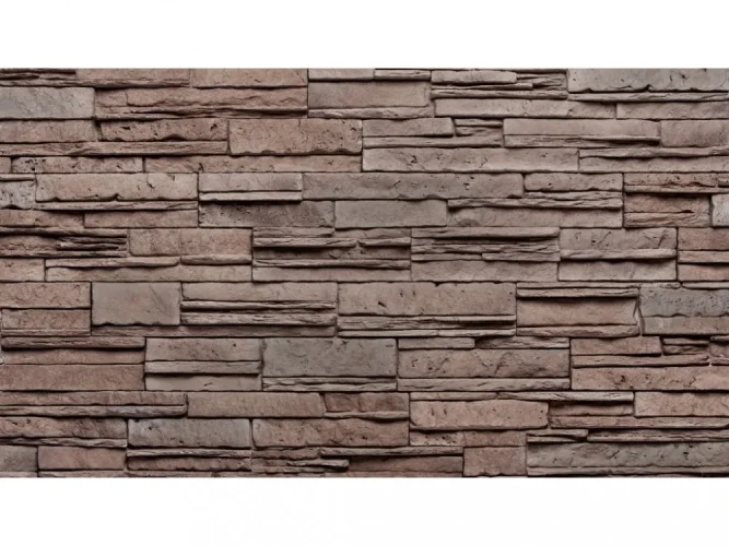 Betónový obklad, Z BETÓNU, KENYA 2, stredne hnedá, 533 x 120 mm, hrúbka 16-33 mm, 0.40 m2
