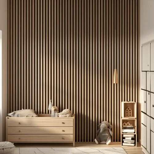 Koncový profil pre vodotesný lamelový panel (päť lamiel) - ľavý - 270 x 36 x 12 mm - DUB SVETLÝ