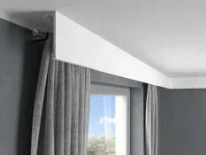 Garnižová LED osvetľovacia lišta, NEPRIAME OSVETLENIE, tvrdý plast PolyForce (HD Polymer), základný biely náter (pretierateľný), 148 x 46 x 2400 mm
