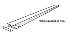 Větrací modul VME1 – odvětrání střešního pláště přes hřeben (CPS a MODERNA)