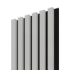 Akustický panel ACOUSTIC LINE - glacier grey | čierna, 2650 x 245 x 22 mm, lamely MDF + FINISH FOLIE, akustický podklad FILC