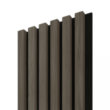 Akustický panel ACOUSTIC LINE - hakira beige | čierna, 2650 x 245 x 22 mm, lamely MDF + FINISH FOLE, akustický podklad FILC