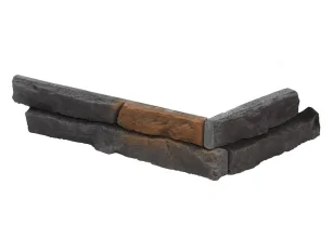Betónový obklad, ROH, Z BETÓNU, SIERRA 3, sivá, 140 x 340 mm, hrúbka 12-32 mm, 0.37 m2