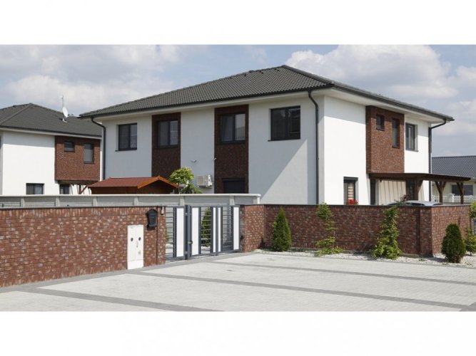 Cihlový obklad, Z BETONU, COUNTRY 668, tmavě hnědá, 205 x 62 mm, tloušťka 14-17 mm, 1 m2