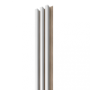 LINEA 3 drevené lamely na doske - biela | dub, 2750 x 176 x 40 mm