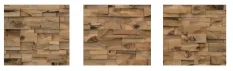 RUSTIK SPLITT WOOD, kombinace šířek, 5 řad, DUB štípaný obklad - balení obsahuje 3 kusy panelů (180 x 180 mm)