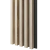 Dřevěné lamely ŠIROKÉ na ČERNÉ desce (MDF), DUB SONOMA, 46 x 300 x 2750 mm (0,825 m2)