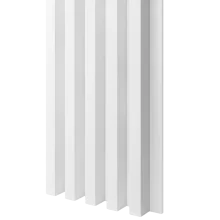 Dřevěné lamely ŠIROKÉ na BÍLÉ desce (MDF), BÍLÁ MATNÁ, 46 x 300 x 2750 mm (0,825 m2)