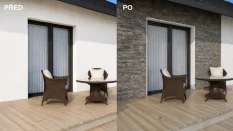 Betonový obklad, Z BETONU, TOLEDO 2, tmavě šedá, 100 x 308 mm, tloušťka 9-26 mm, 0.49 m2