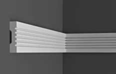 Nástenná lišta – HLADKÁ, tvrdý plast ProFoam® (polyuretán), základný biely náter (pretierateľný), 75 x 18 x 2000 mm Nástenná lišta – HLADKÁ, tvrdý plast ProFoam® (polyuretán), základný biely náter (pretierateľný), 75 x 18 x 2000 mm
