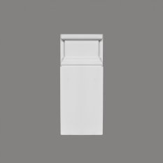 Spodný diel na orámovanie - tvrdý plast ProFoam® (Polyuretán), základný biely náter (pretierateľný), 252 x 95 x 30 mm