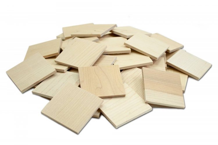 JAVOR 50, jednotlivé kusy 50 x 50 mm (0,0025 m²) nebo samolepící panel 300 x 300 mm (0,09 m²) - dřevěná mozaika 3D - Povrchová úprava: Broušený - olejovaný, Balení: 2 mm