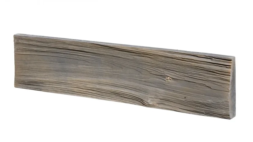 Betonový obklad, Z BETONU, TIMBER 3, středně šedá, 530 x 117 mm, tloušťka 12-28 mm, 0.43 m2