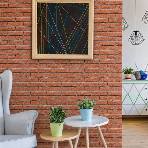 Cihlový obklad, Z BETONU, COUNTRY 711, červená, 205 x 62 mm, tloušťka 14-17 mm, 1 m2