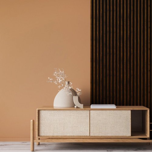 LINEA COMFORT 5 dřevěné lamely na desce - hazelnut | černá, 2650 x 246 x 30 mm