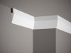 Stropná lišta – HLADKÁ, tvrdý plast PolyForce® (HD Polymér), základný biely náter (pretierateľný), 100 x 23 x 2000 mm