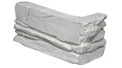 Rohový obklad - ŠTIEPANÁ BRIDLICA SHALE BIELY