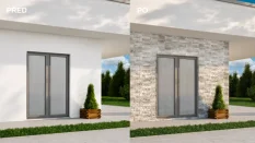 Kamenný obklad, Z BETONU, OVIEDO 1, šedá, 110 x 520 mm, tloušťka 10 - 24 mm, 0.51 m2