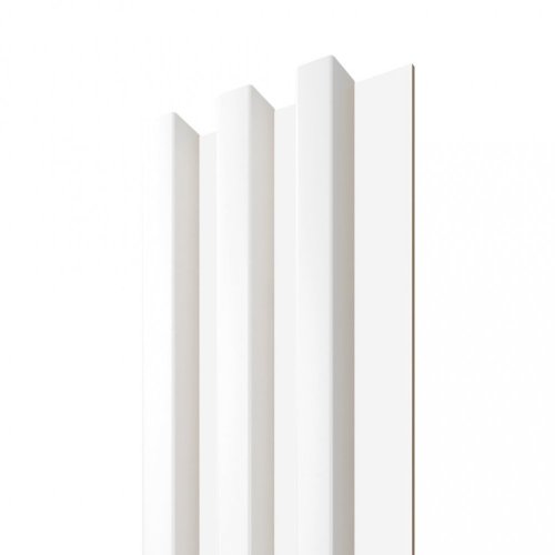 VZOREK - Dřevěná lamela LINEA SLIM 3 - bílá / bílá - ROZMĚR VZORKU: 132 x 150 mm