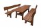 DREWMAX Zahradní set z masivního smrkového dřeva stůl + 2 x lavice