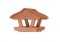 DREWMAX Ptačí krmítko z borovicového dřeva mořená do olše 30 x 33 x 27 cm / 40 x 40 x 32 cm cm