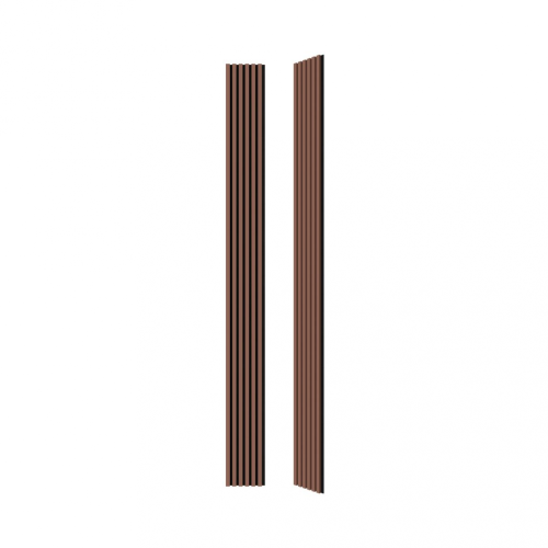 Akustický panel ACOUSTIC LINE - terracote | černá, 2650 x 245 x 22 mm, lamely MDF + FINISH FOLIE, akustický podklad FILC