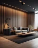 Designové obkladové panely do obývacího pokoje – dřevěný vzhled