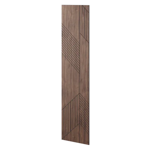 Veľkoformátový lamelový panel OSLO - DYHA Z AMERICKÉHO ORECHA, 600 x 2750 x 11 mm, ČIERNY MDF PANEL