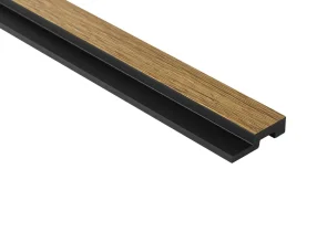 Koncový profil k voděodolnému lamelovému panelu (tři lamely) - pravý - 2700 x 45 x 12 mm - DUB PŘÍRODNÍ