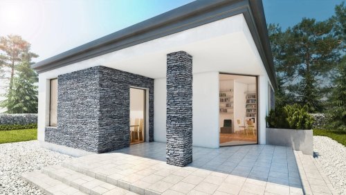 Realizace betonového obkladu CALIFORNIA 2 – Šedé obložení rodinného domu