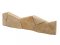 Sádrový obklad, ZE SÁDRY, NANGA 1, zakládací obklad, světle hnědá, 440 x 110 mm, tloušťka 12-30 mm, 0.59 m2