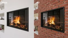 Cihlový obklad, Z BETONU, COUNTRY 714, tmavě červená, 205 x 62 mm, tloušťka 14-17 mm, 1 m2