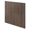 Lamelový panel TOLEDO - DÝHA Z AMERICKÉHO OŘECHU, 600 x 600 x 11 mm, ČERNÝ MDF PANEL