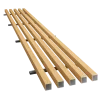 Lamely na fasádu, 5  lamel, MEDOVÝ DUB, 40 x 300 x 3000 mm, HLINÍK - Barva: Bílá