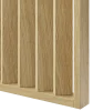 Deliaca lamelová stena s podstavcom - voľne stojaca, 990 x 2005 mm, (MDF), EURÓPSKY DUB CPL - Typ lamiel: Kolmé na základňu