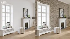 Betonový obklad, Z BETONU, TOLEDO 1, středně šedá, 100 x 308 mm, tloušťka 9-26 mm, 0.49 m2