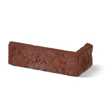 Cihlový obklad, ROH, Z BETONU, CAMBRIDGE 18, červená, 80 x 190 mm x 63 mm, tloušťka 12-18 mm, 1,75 bm