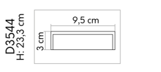 Spodní díl k orámování - tvrdý plast ProFoam® (Polyuretan), základní bílý nátěr (přetíratelný), 252 x 95 x 30 mm