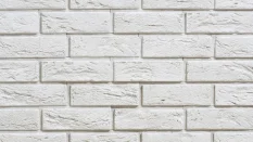Cihlový obklad, Z BETONU, BOSTON 2 - white, bílá, 222 x 73 mm, tloušťka 8-21 mm, 0.52 m2