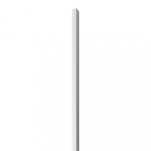 LINEA SLIM SINGLE - Drevená lamela na stenu, biela, 2650 x 22 x 27 mm