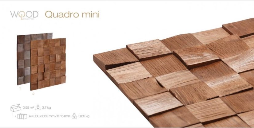 Dřevěný obklad QUADRO MINI 1