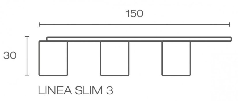 Dřevěná lamela LINEA SLIM 3 - woodblue / černá