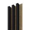 LINEA SLIM 3 drevené lamely na doske - čierna | dub, 2650 x 150 x 30 mm