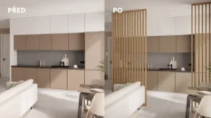 Dělící lamelová stěna - DUB PŘÍRODNÍ, (kompletní sada), MDF + FINISH FOLIE, 29 předpřipravených šířek od 510 do 2750 mm, libovolná výška (maximálně 2750 mm), 70 mm tloušťka příčky