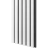 Dřevěné lamely ÚZKÉ na ČERNÉ desce (MDF), BÍLÁ MATNÁ, FINISH FOLIE, 24 x 300 x 2750 mm (0,825 m2)